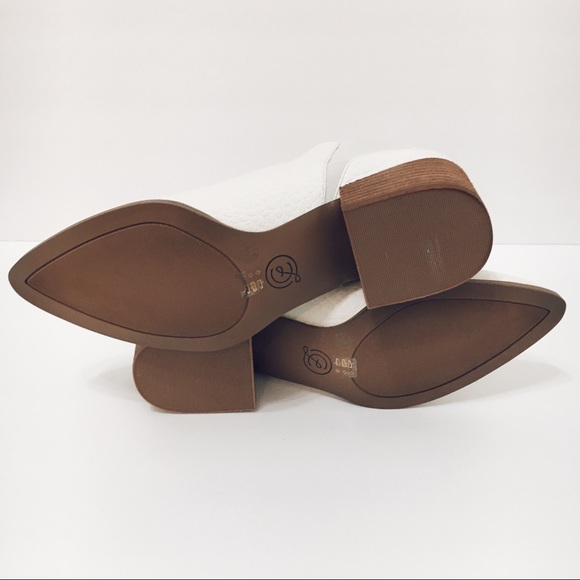 CHINESE LAUNDRY Finn White Croc Ankle Boots 7.5 - Picture 9 of 10